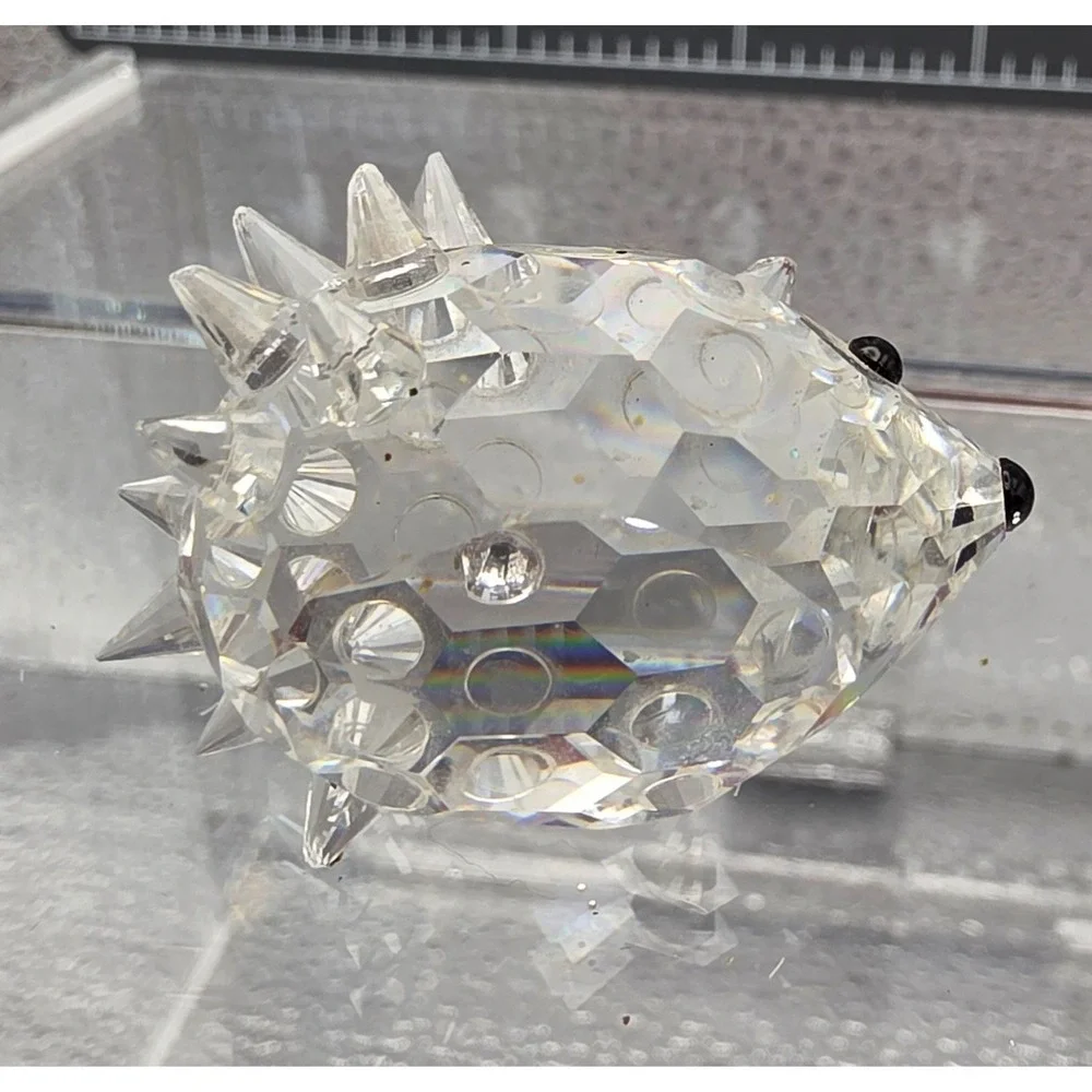 Vintage Swarovski Crystal Hedgehog Figurine No Whiskers Pointed Spines Austria